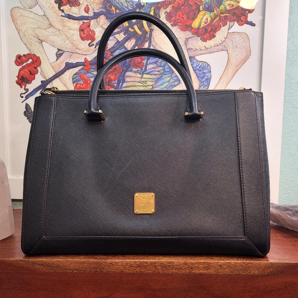 MCM Nuovo Large Saffiano Leather 2 in 1 Crossbody tote